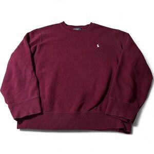 Vintage 90s Polo Ralph Lauren Maroon Sweatshirt Size Large